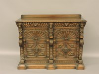 Lot 847 - A Victorian carved oak sideboard