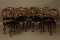 Lot 420 - Two sets of walnut dining chairs