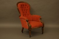 Lot 2224 - A Victorian walnut armchair