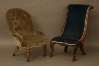 Lot 2078 - Two Victorian nursing chairs