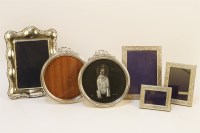 Lot 1049 - Six silver photo frames