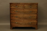 Lot 2100 - A mahogany bow front chest