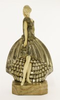 Lot 182 - An Art Deco silvered bronze and ivory figure of a woman