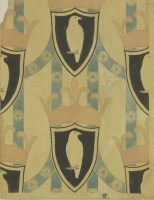 Lot 24 - Charles Francis Annesley Voysey (1857-1941)
'HERALDIC'
a wallpaper design
