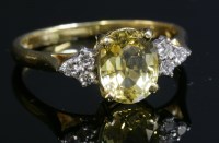 Lot 299 - An 18ct gold sapphire and diamond ring