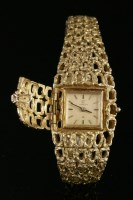Lot 232 - A ladies' 18ct gold Omega mechanical cocktail watch