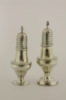 Lot 502 - Two Georgian silver casters