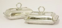 Lot 512 - A pair of Edward VII silver entrée dishes and covers