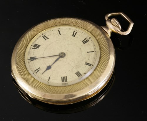 Lot 174 - A 9ct gold Art Deco open-faced pocket watch