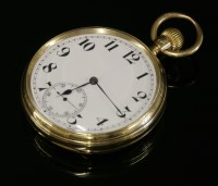 Lot 351 - An 18ct gold open-faced pocket watch