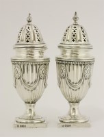Lot 426 - A pair of Victorian silver casters