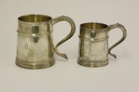 Lot 456 - Two Elizabeth II Britannia silver mugs