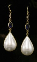 Lot 223 - A pair of Continental mabé pearl