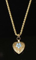 Lot 102 - A Victorian gold heart-shaped pendant
