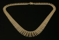 Lot 229 - An Italian 18ct gold graduated Cleopatra necklace