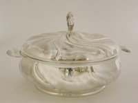 Lot 532 - A Continental silver twin-handled tureen and cover