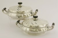 Lot 533 - A pair of Continental silver tureens and covers