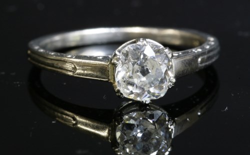 Lot 152 - An American Art Deco single stone diamond ring