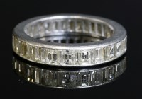 Lot 327 - A platinum diamond set full eternity ring