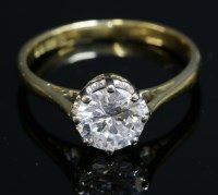 Lot 286 - An 18ct gold single stone diamond ring