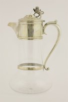 Lot 496 - An Edward VII silver-mounted glass claret jug