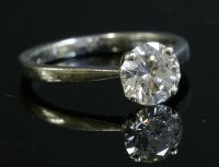 Lot 324 - A platinum single stone diamond ring