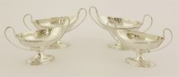 Lot 478 - Four George III and Victorian matching silver salts