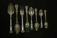 Lot 551 - A set of William IV silver flatware