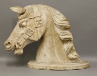 Lot 127 - A Victorian carved pine horse head