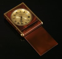 Lot 1538 - A folding mechanical travel clock