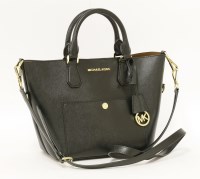 Lot 1010 - A Michael Kors black saffiano leather shopper tote handbag