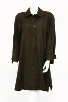 Lot 1299 - A Chanel khaki colour cotton mackintosh coat