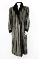 Lot 1397 - A Zuirn of London dark brown and cream herringbone pattern ranch mink fur coat