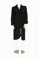 Lot 1308 - An Yves Saint Laurent black cotton gaberdine jacket