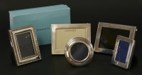 Lot 1255 - Two silver Tiffany & Co. miniature photo frames