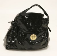 Lot 1015 - A Gucci patent leather 'Hysteria' tote black handbag
