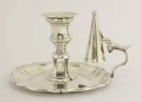 Lot 434 - A William IV silver chamberstick