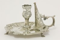 Lot 467 - A George IV silver chamberstick