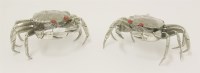 Lot 402 - A pair of Continental silver crabs