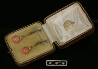 Lot 104 - A pair of cased Edwardian or early 20th century