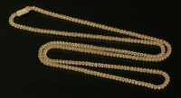 Lot 262 - An 18ct gold Portuguese fancy twisted circular link chain