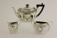 Lot 471 - A Victorian three-piece silver tea service