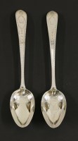 Lot 492 - A pair of George III Irish silver tablespoons
