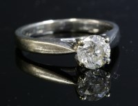 Lot 343 - A white gold single stone diamond ring