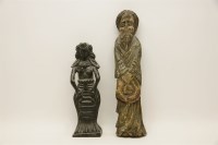 Lot 178 - Two carved wood figures