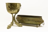 Lot 266 - Two brass planters