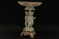 Lot 314 - A late 19th century English porcelain figural table centre
