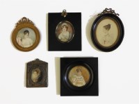Lot 88 - Five portrait miniatures