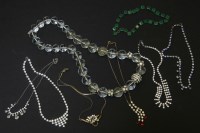 Lot 125 - A large quantity of costume jewellery to include paste stone necklaces