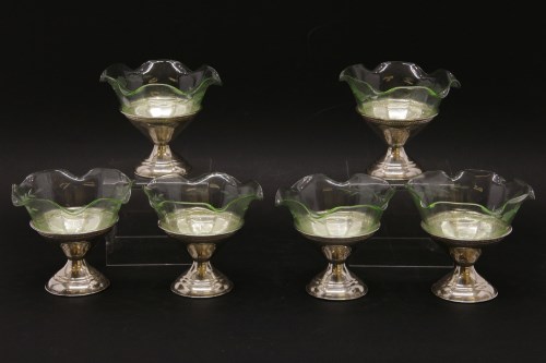 Lot 134 - A set of six American silver sundae dishes